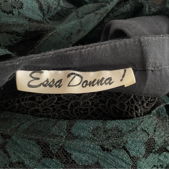 Vintage Essa Donna Green Lace Maxi Dress Witchy Gothic Whimsical 90s Wiccan - Picture 10 of 11